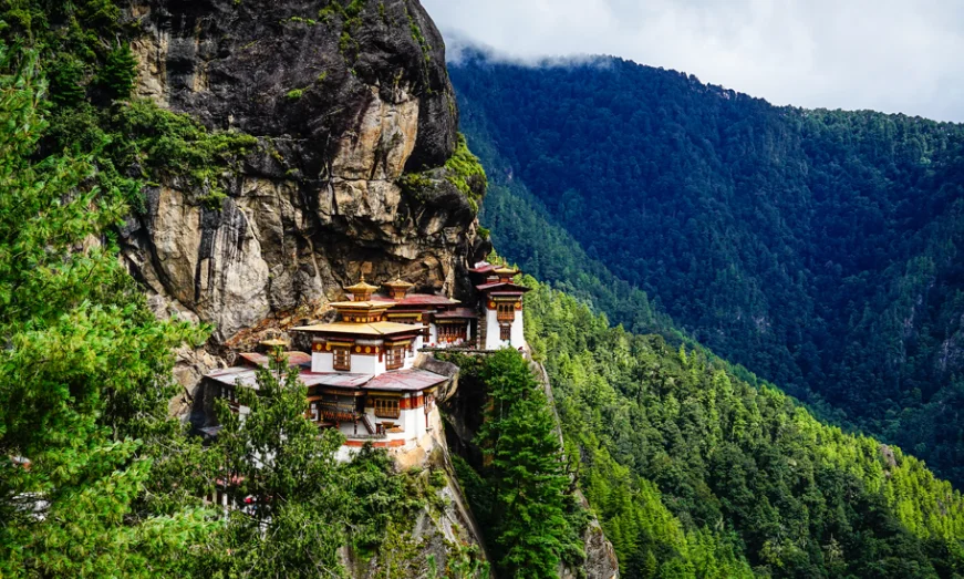 Thimphu skyline showing why Bhutan is different from other Asian countries